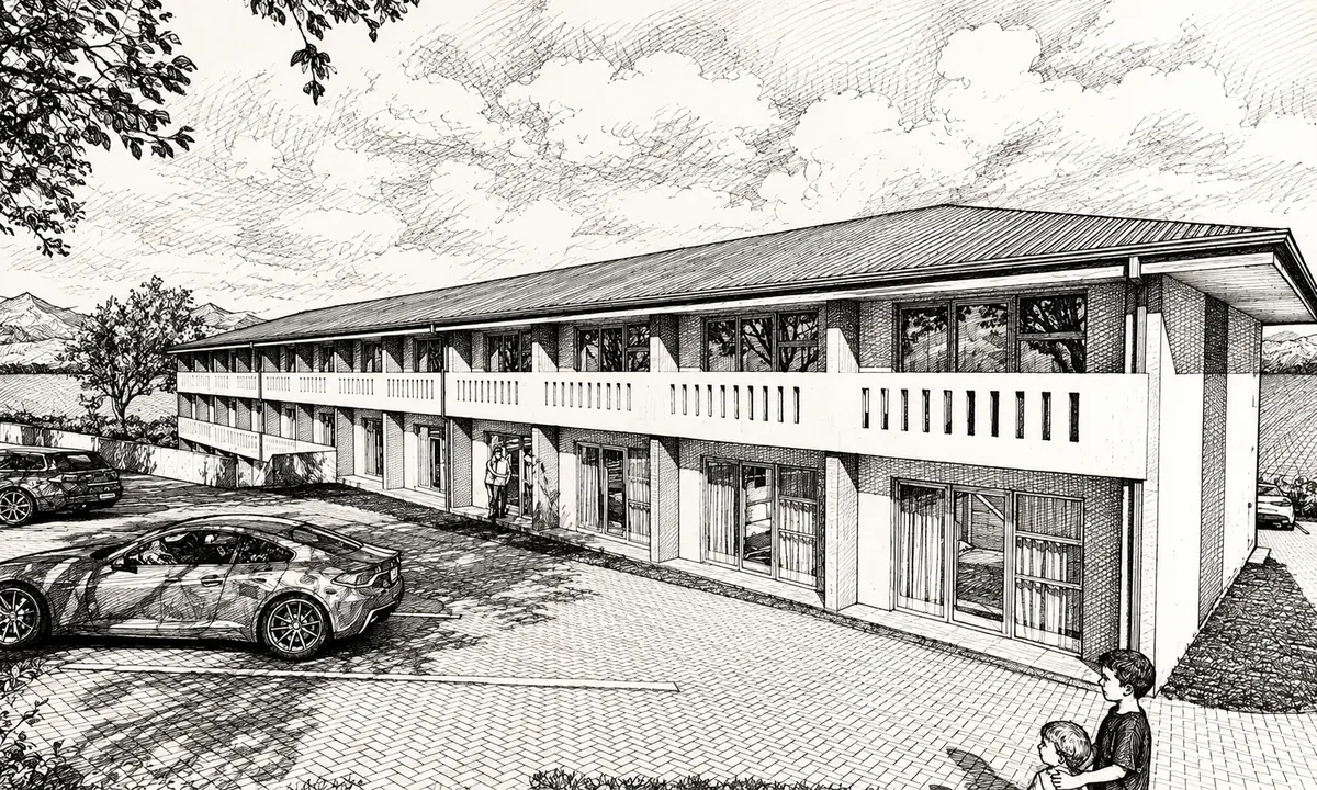 Sketch of Grebel Woonstelle, Swellendam